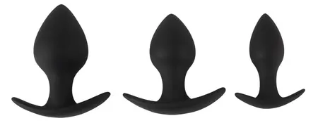 Black Velvets Silicone Trainer Set - 3 Sizes, Soft Touch, Black