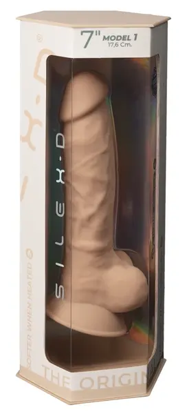 SilexD Model 1 Silicone-Coated Flexible Intimate Device 18.8 cm Beige