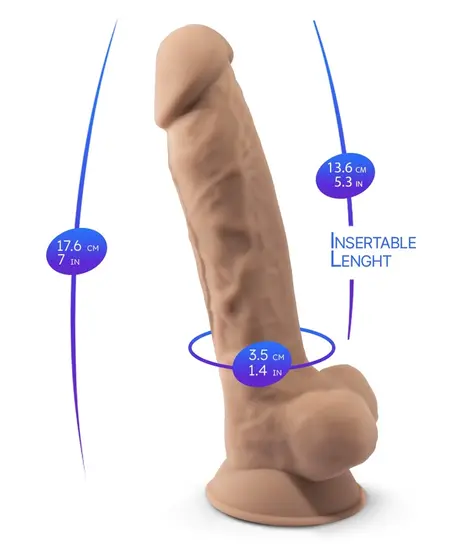 SilexD Model 1 Silicone-Coated Flexible Intimate Device 18.8 cm Beige