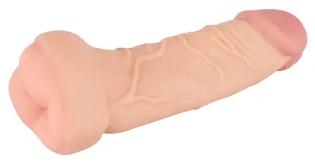 Nature Skin 2in1 Intimate Extension Sleeve, Flexible TPE, 21 cm