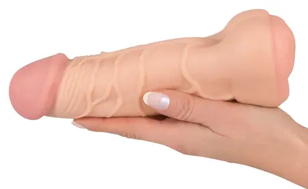 Nature Skin 2in1 Intimate Extension Sleeve, Flexible TPE, 21 cm