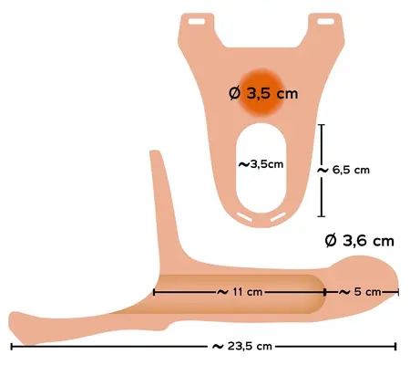 You2Toys Silicone Extension Strap-On 5cm Medium, Adjustable Harness