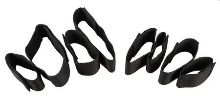 Bad Kitty Restraints Set 4-Piece - Adjustable Black Polypropylene Straps