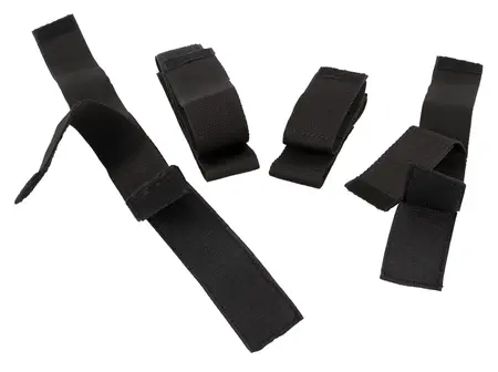 Bad Kitty Restraints Set 4-Piece - Adjustable Black Polypropylene Straps