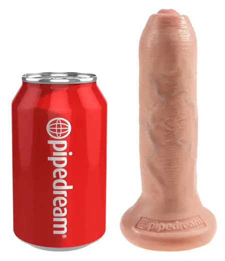 King Cock Model 6in Uncut Flesh - Anatomical Intimate Device with Suction Cup