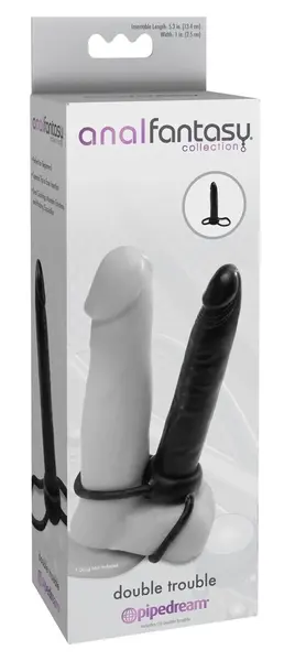 Master Series Double Trouble Duo Intimate System TPR Black 15.3cm