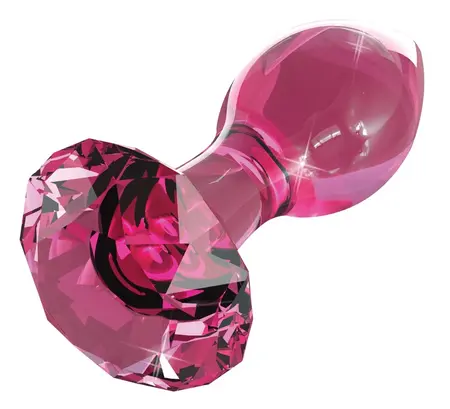 Pipedream Icicles No. 79 Pink Glass Anal Plug with Diamond Stopper 9cm