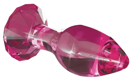 Pipedream Icicles No. 79 Pink Glass Anal Plug with Diamond Stopper 9cm
