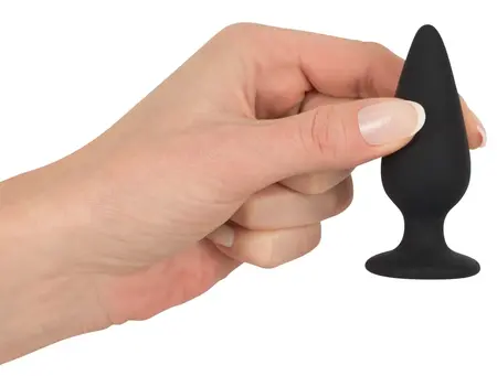 Black Velvets Intimate Plug S 40g Silicone, Tapered Shape, Black