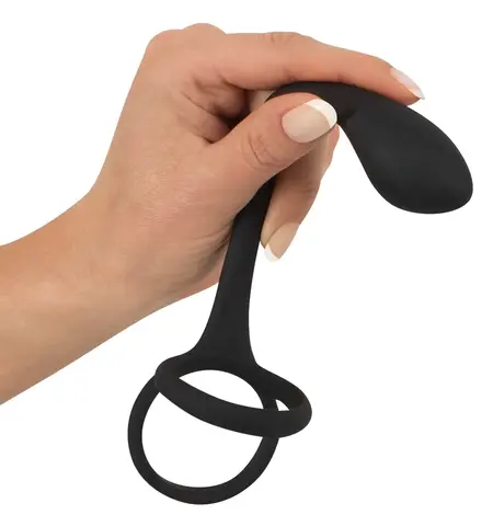 Black Velvets Advanced 3-in-1 Silicone Intimate System 22.5 cm Black