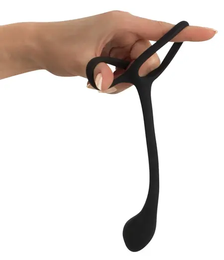 Black Velvets Advanced 3-in-1 Silicone Intimate System 22.5 cm Black