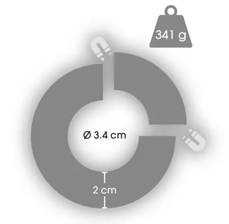 Mystim Magnetic Stainless Steel Ball Ring 20 mm Silver