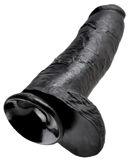 King Cock Model 12'' Black - Anatomical System with Suction Base