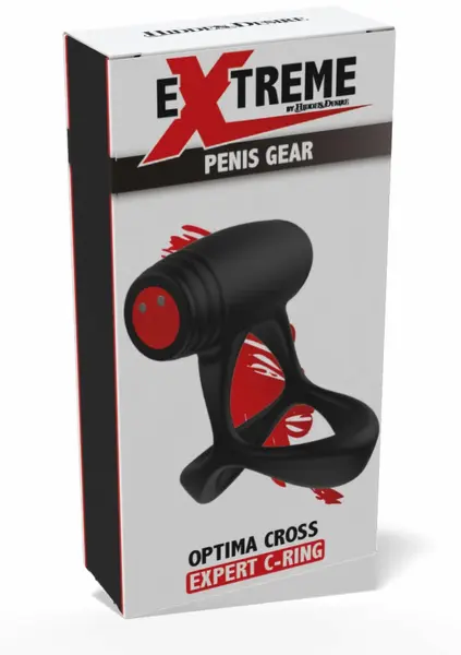 EXTREME by HIDDEN DESIRE Optima Cross Xpert C-Ring Vibrating System Black