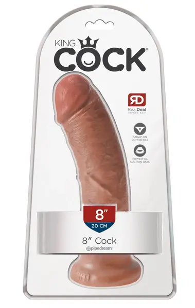 Pipedream King Cock 8 Inch Intimate Model Tan PVC 21.5 cm