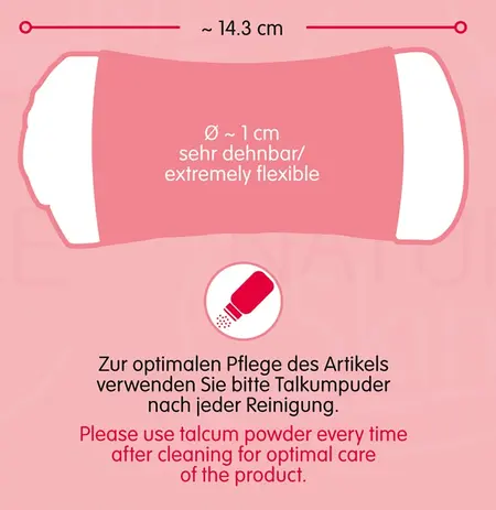 Nature Skin Double-Ended Intimate Device TPE Black Sleeve 14.3cm
