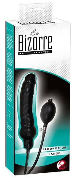 You2Toys Blow Me Up Inflatable Latex Model Black 25cm Adjustable Size