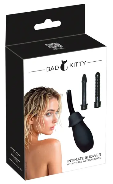 Bad Kitty Intimate Shower Kit with 3 Multi-Shape Attachments 100ml