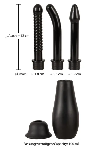 Bad Kitty Intimate Shower Kit with 3 Multi-Shape Attachments 100ml