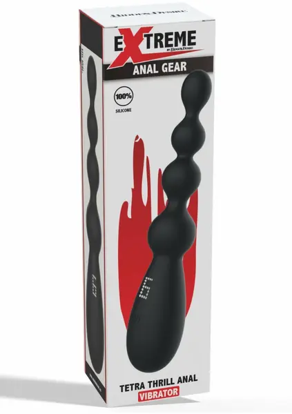 Extreme Tetra Thrill Anal Vibrator Silicone Multi-Speed Black