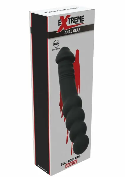 HIDDEN DESIRE EXTREME Dual Sided Anal Vibrator Silicone Black
