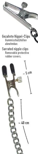 You2Toys Adjustable Metal Chain with Nipple Pressure Clips 40cm