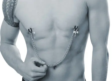 You2Toys Adjustable Metal Chain with Nipple Pressure Clips 40cm
