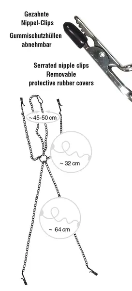You2Toys Adjustable Metal Chain Harness with Multi-Functional Clamps 60cm