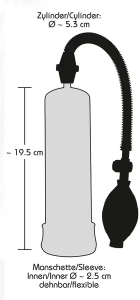 Bang Bang Transparent Vacuum Trainer 20.2 cm Adjustable Cylinder