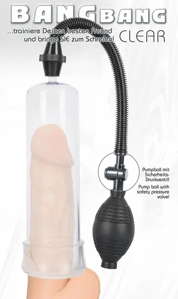 Bang Bang Transparent Vacuum Trainer 20.2 cm Adjustable Cylinder