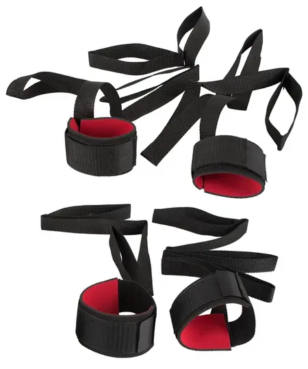 You2Toys Adjustable Soft Restraint Set, 4-Piece, 115cm Straps, Black
