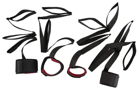 You2Toys Adjustable Soft Restraint Set, 4-Piece, 115cm Straps, Black