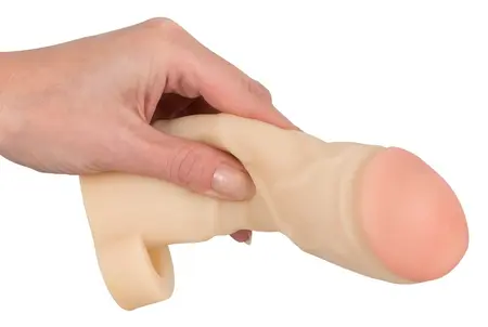 Thicker & Bigger анатомичен удължител за пенис, телесен, TPE, 17 см