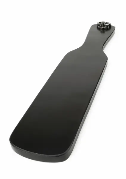 Ouch! Genuine Leather Spank Paddle Black - Premium Italian Cowhide