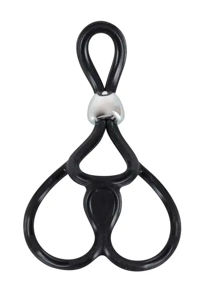 You2Toys Adjustable Triple Ring System Black Silicone 13cm