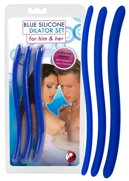 You2Toys Silicone Urethral Dilator Set 3pcs Dark Blue 16.5cm