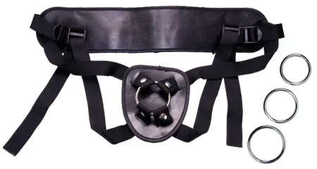 You2Toys Universal Harness Adjustable Black PU Leather 155 cm