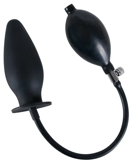 You2Toys Black Inflatable Anal Plug Silicone 11.5 cm Adjustable Size