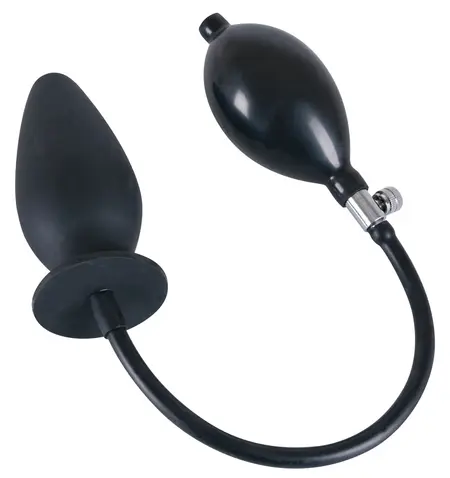 You2Toys Black Inflatable Anal Plug Silicone 11.5 cm Adjustable Size