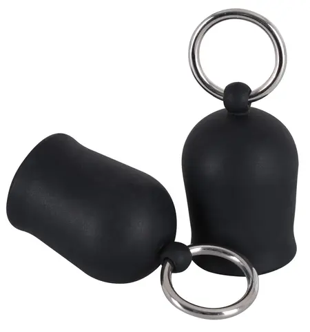You2Toys Nipple Sucker Set Black - Silicone & Metal, 2.1 cm Inner O