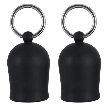 You2Toys Nipple Sucker Set Black - Silicone & Metal, 2.1 cm Inner O