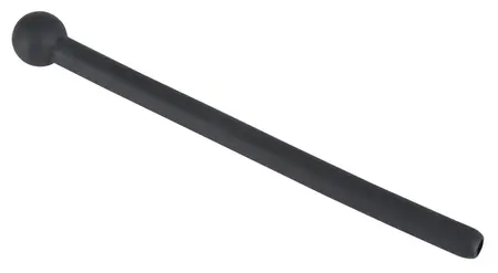 Mystim Black Silicone Urethral Dilator Hollow Flexible 11.8cm O0.7cm