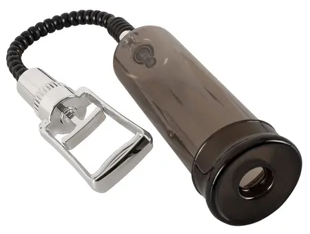 Chrome Line Vacuum Intimate Trainer with Scale, Transparent Brown, 21 cm