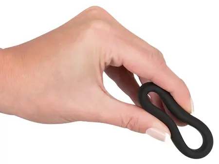 Black Velvets Silicone Ring 3.8 cm Soft Touch Flexible Black