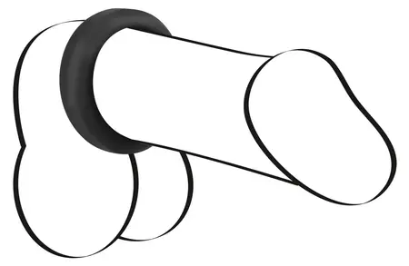 Black Velvets Silicone Ring 3.8 cm Soft Touch Flexible Black