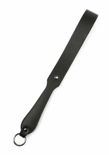 Genuine Leather Belt Slapper by Ouch! - Premium Black Impact Tool