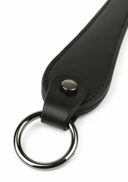 Genuine Leather Belt Slapper by Ouch! - Premium Black Impact Tool