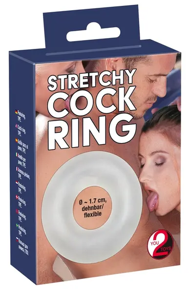 You2Toys Ultra-Stretch Soft Intimate Support Ring, Transparent, TPE