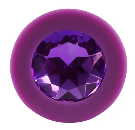 Colorful Joy Jewel Purple Anal Model with Decorative Gem 8cm
