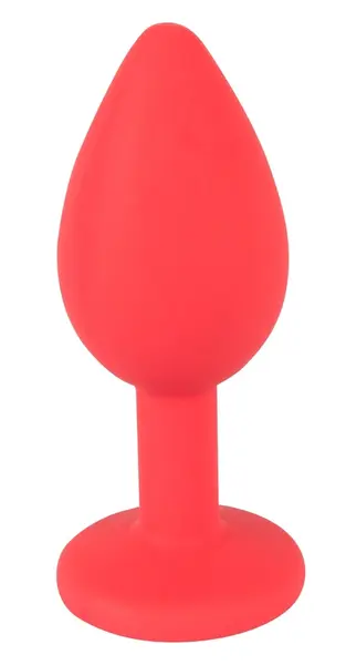 Colorful Joy Red Jewel Plug - Silicone, Decorative, 7.2 cm, Acrylic Gem